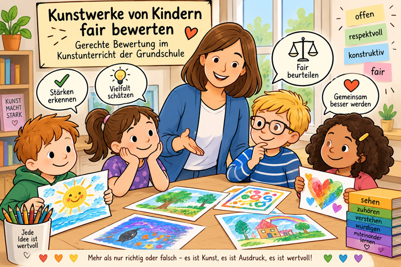 Kunstwerke von Kindern fair bewerten